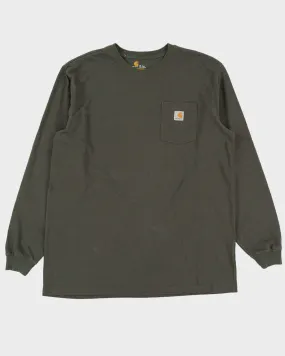 00s Carhartt Green Long Sleeve T-Shirt - XL Tall / XXL