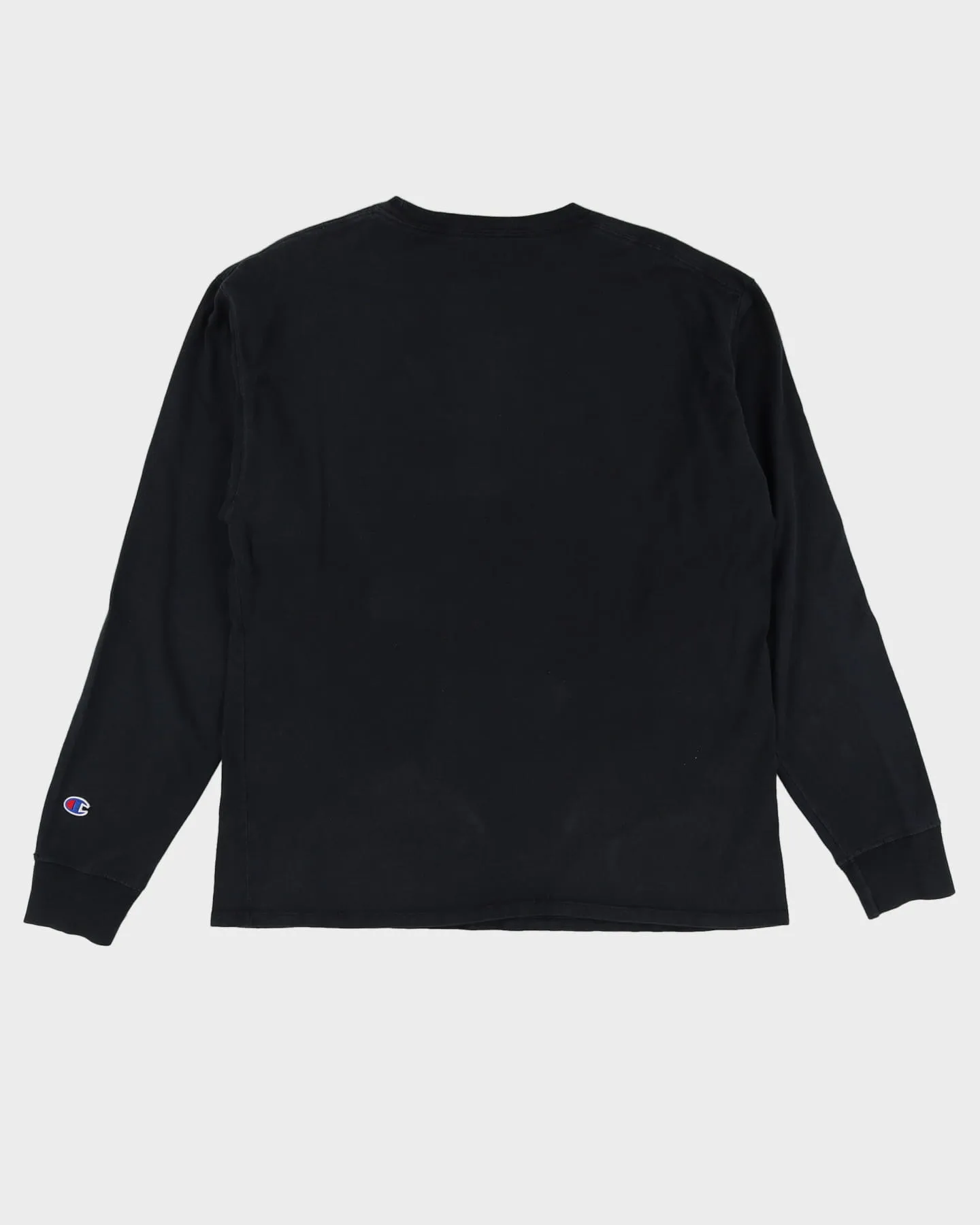 00s Champion Black Long Sleeve T-Shirt - L