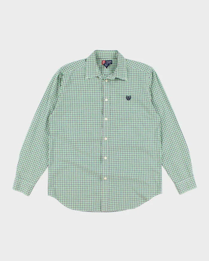 00s Chaps Green Check Shirt - Youth XL