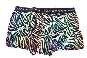 1 x Bonds Mens Guyfront Pride Trunk Underwear Undies Black Multi