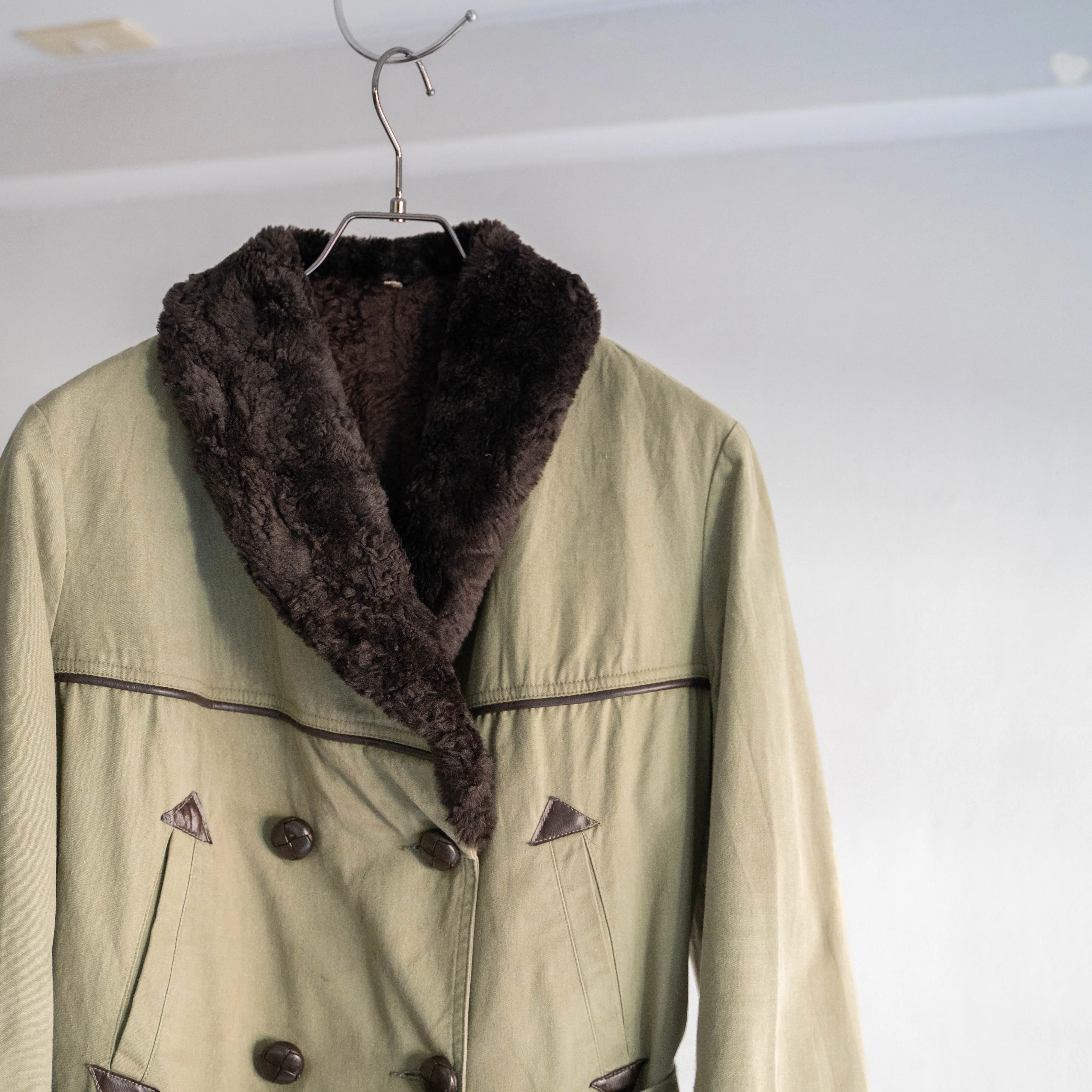 1970-80s France green color canadian coat