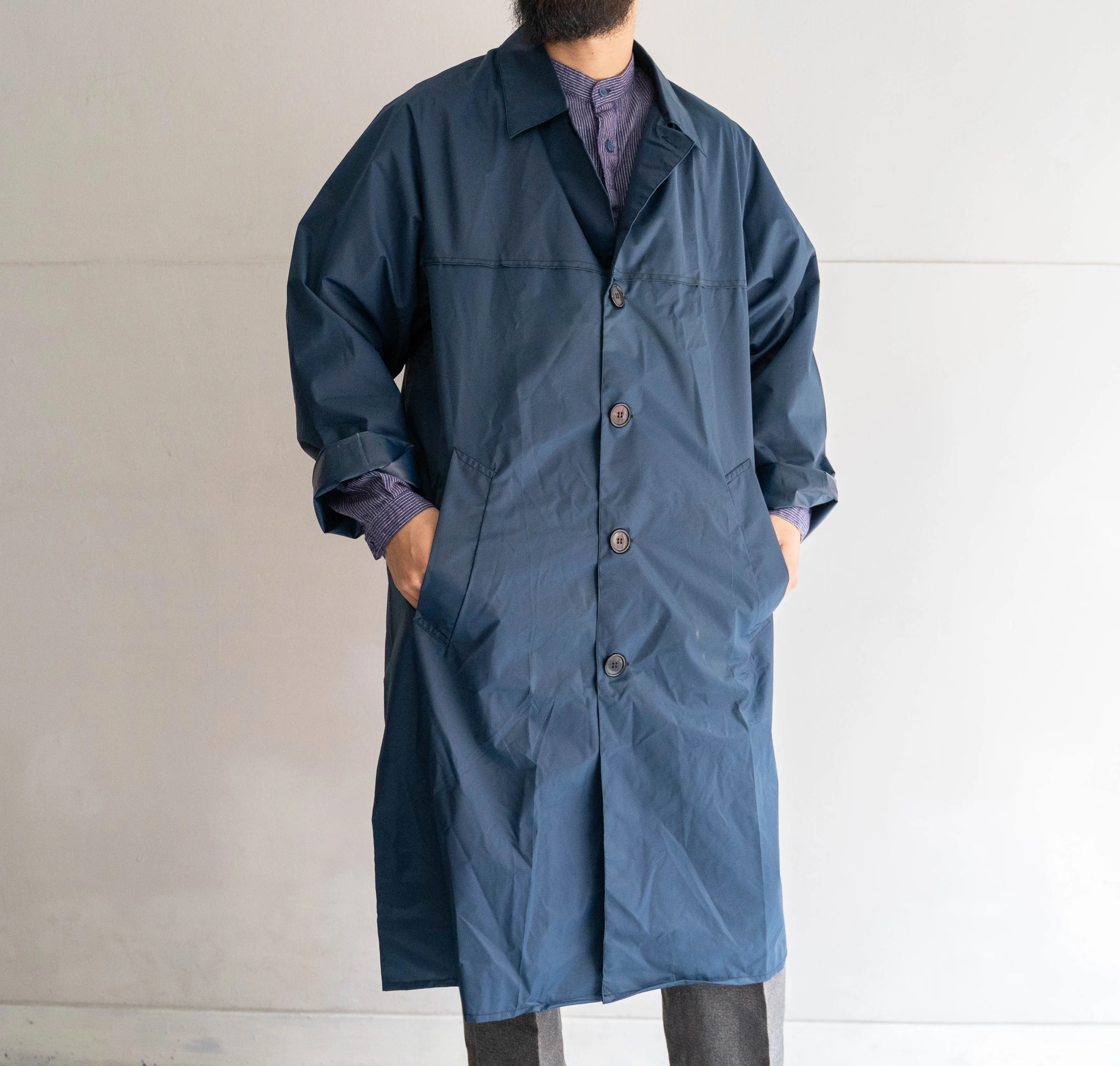 1980-90s French military nylon rain coat 'dead stock'