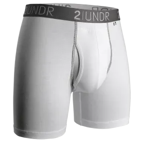 2UNDR Swing Shift 6" Boxer Brief 2U01BB.022 White/Grey