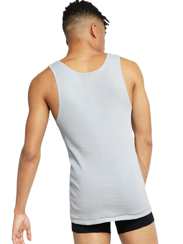 3 x Bonds X-Temp Grey Mens Chesty Cotton Plain Singlet Vest Tank Top