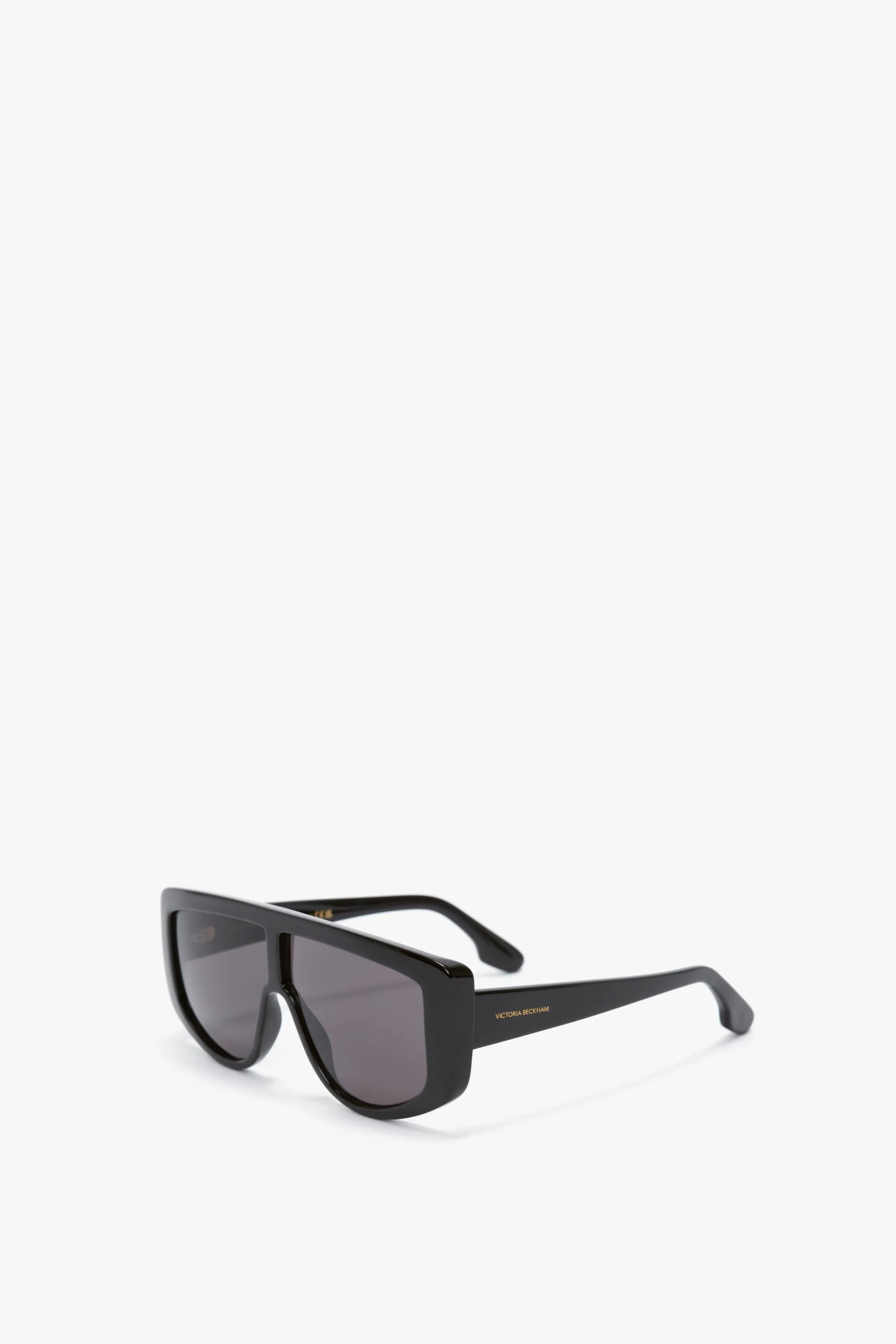 Acetate Visor Sunglasses In Black