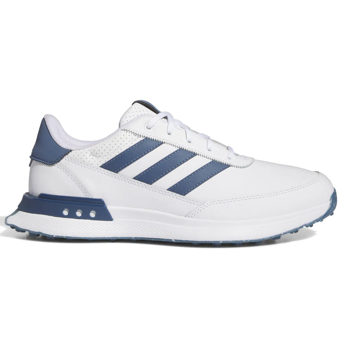 adidas S2G Spikeless Leather 24 Golf Shoes - White/Navy