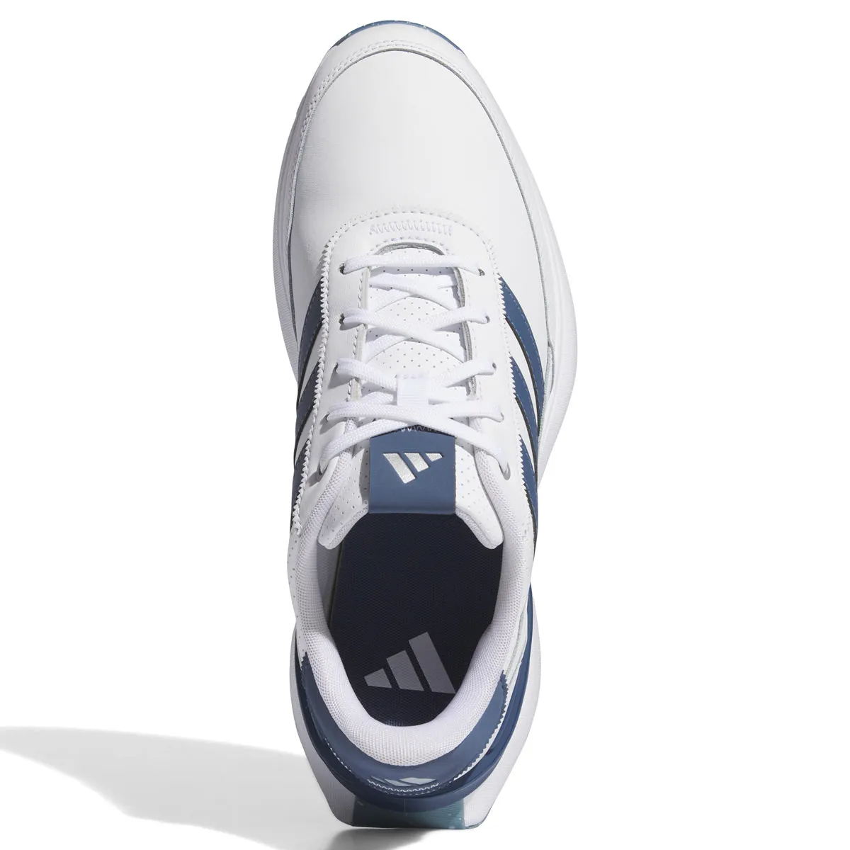 adidas S2G Spikeless Leather 24 Golf Shoes - White/Navy