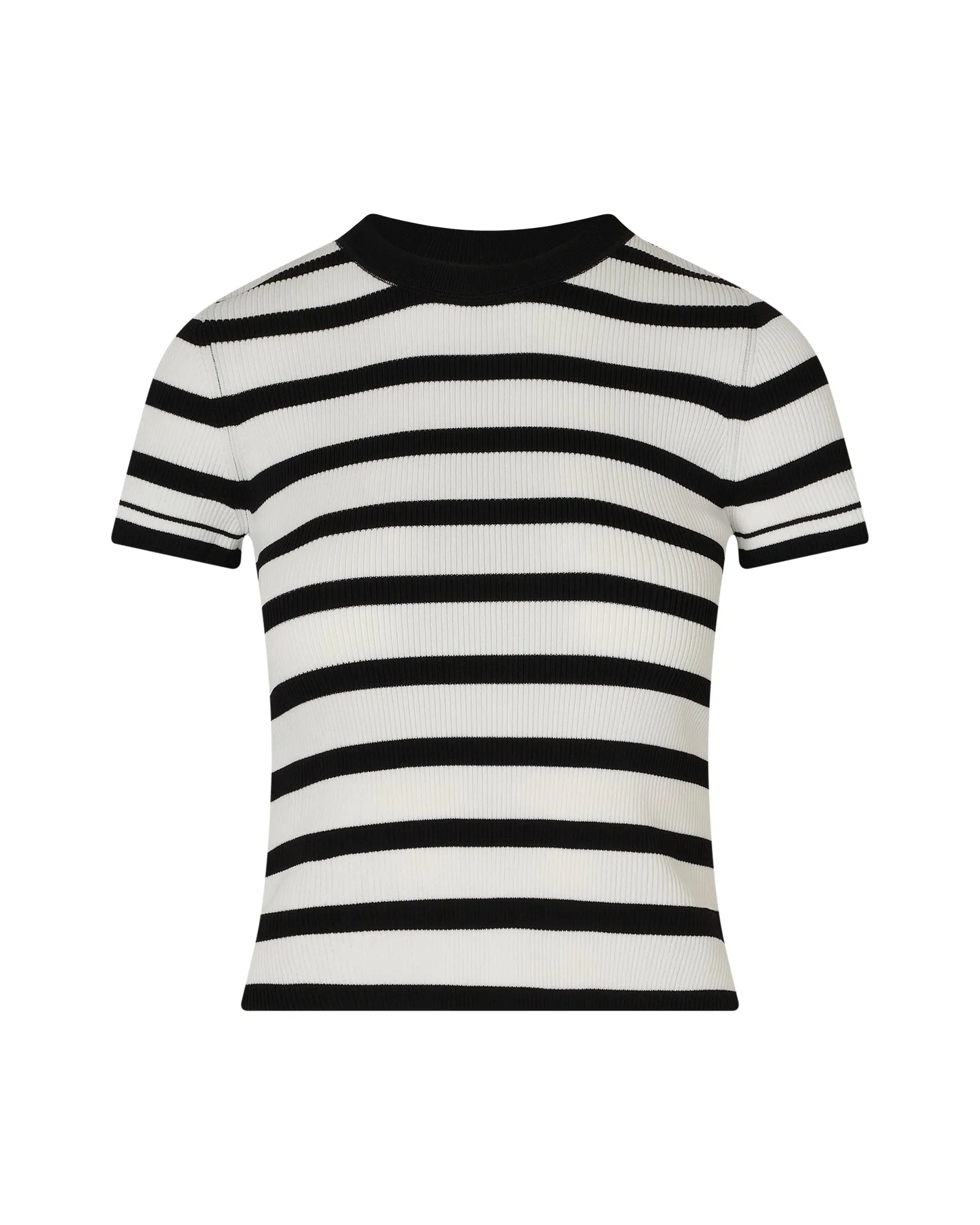 AGNES KNIT TEE - BLACK STRIPE