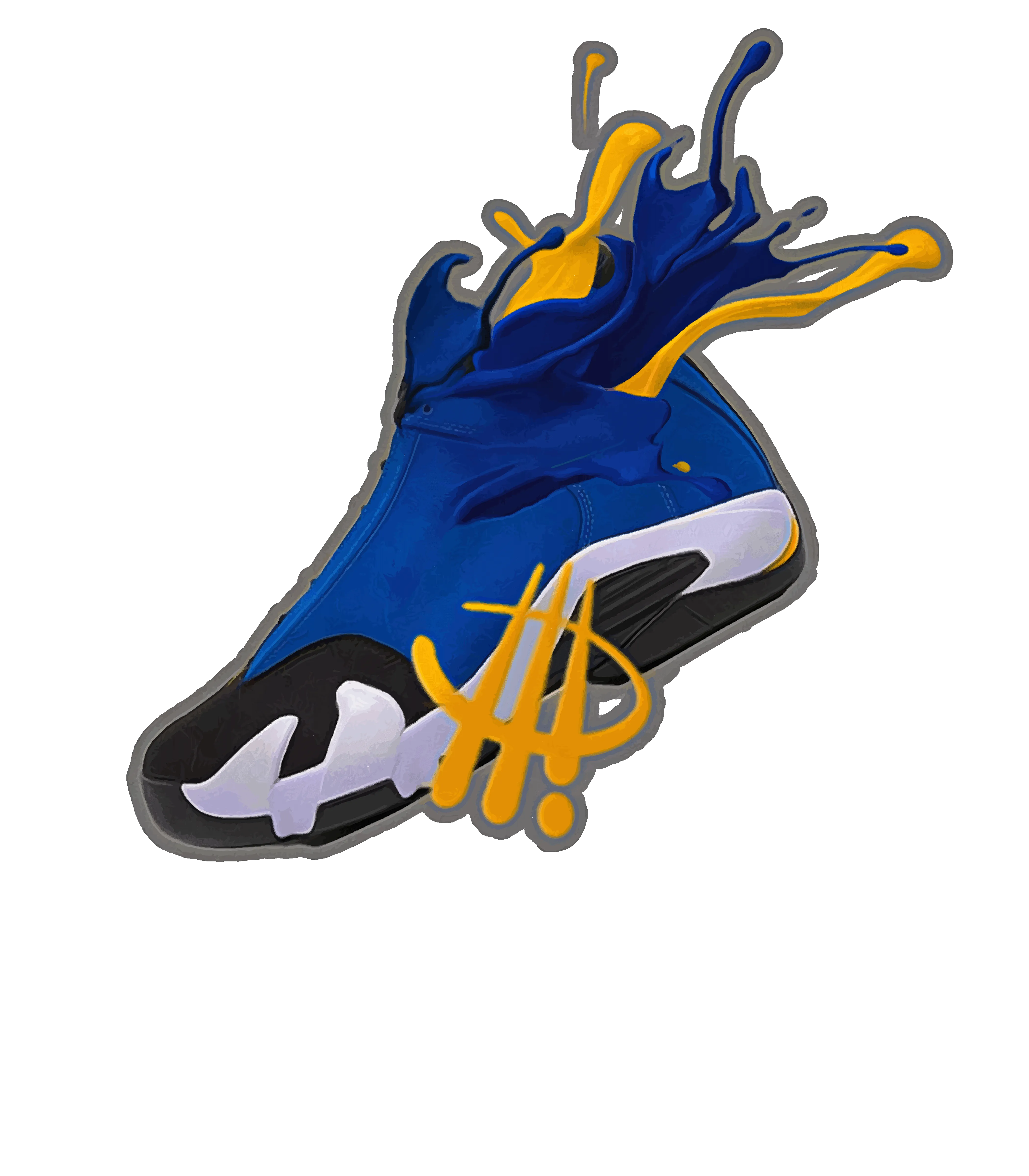 AIR JORDAN 14 LANEY |ILLCURRENCY Black T-Shirt (SPLASH)