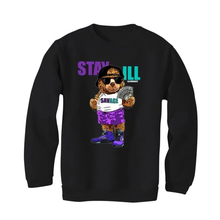 Air Jordan 5 "Alternate Grape" Black T-Shirt (Stay ill bear)