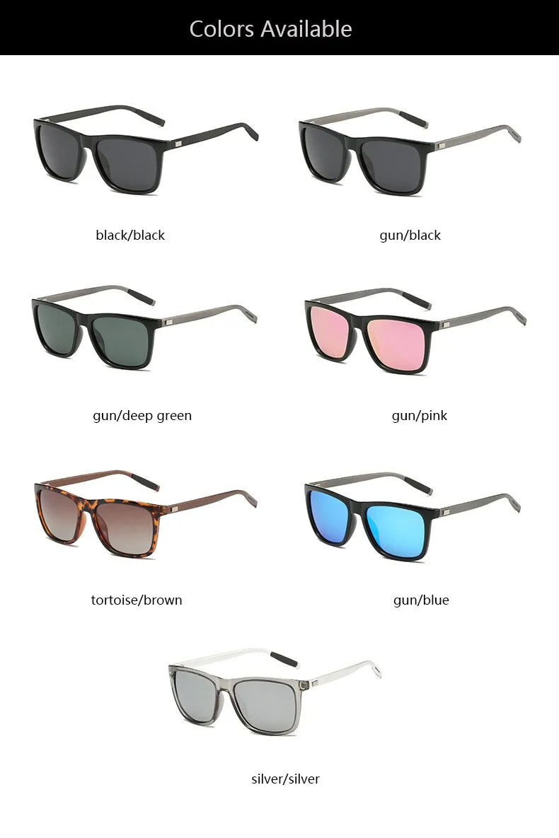 Aluminum Magnesium Classic Polarized UV400 Sunglasses for Men