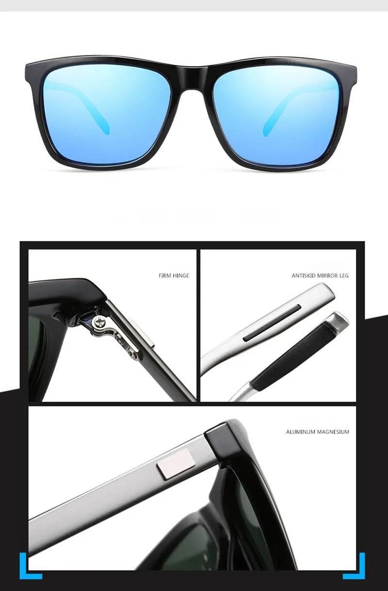 Aluminum Magnesium Classic Polarized UV400 Sunglasses for Men