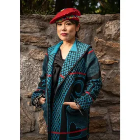 Basotho Unisex Blanket Coat - Blue | Made in South Africa