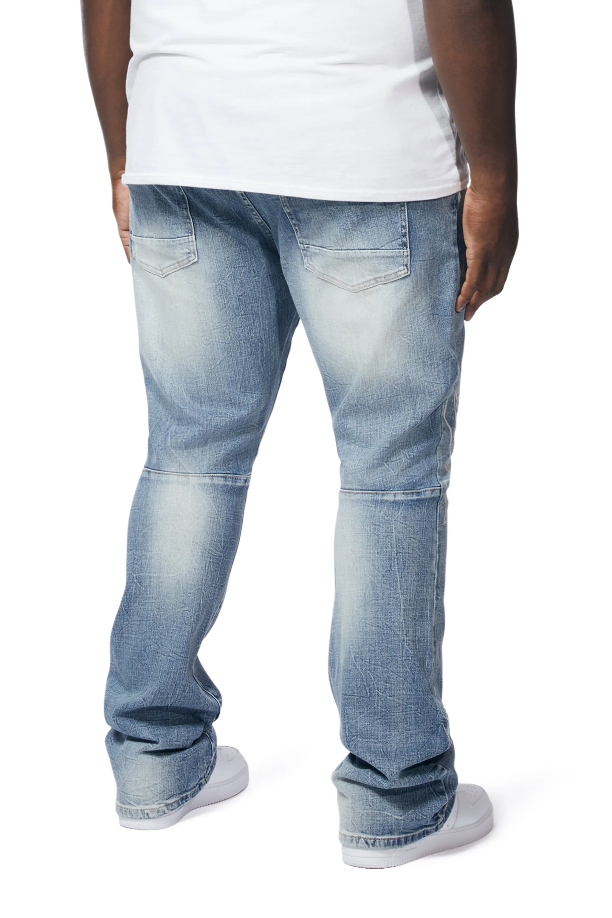 Big And Tall Varsity Denim Jeans - Canal Blue