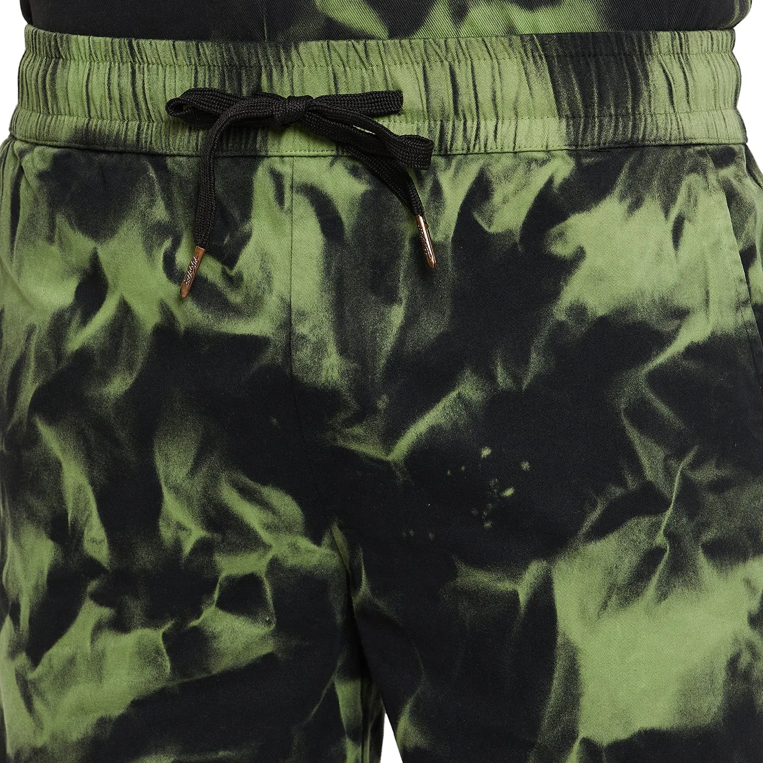 Black Tie Dye Shirt And Shorts Clothing Set with Matching Socks