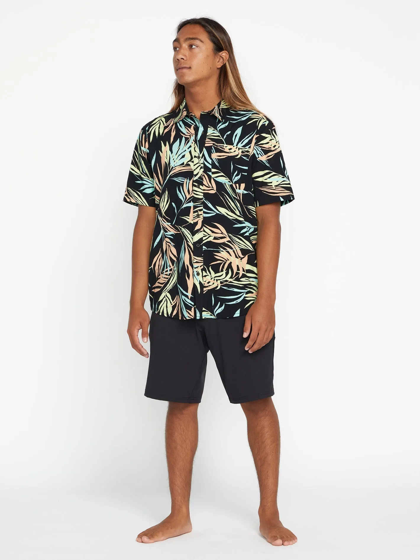 Bleeding Leaf Shirt Sleeve Shirt - Black