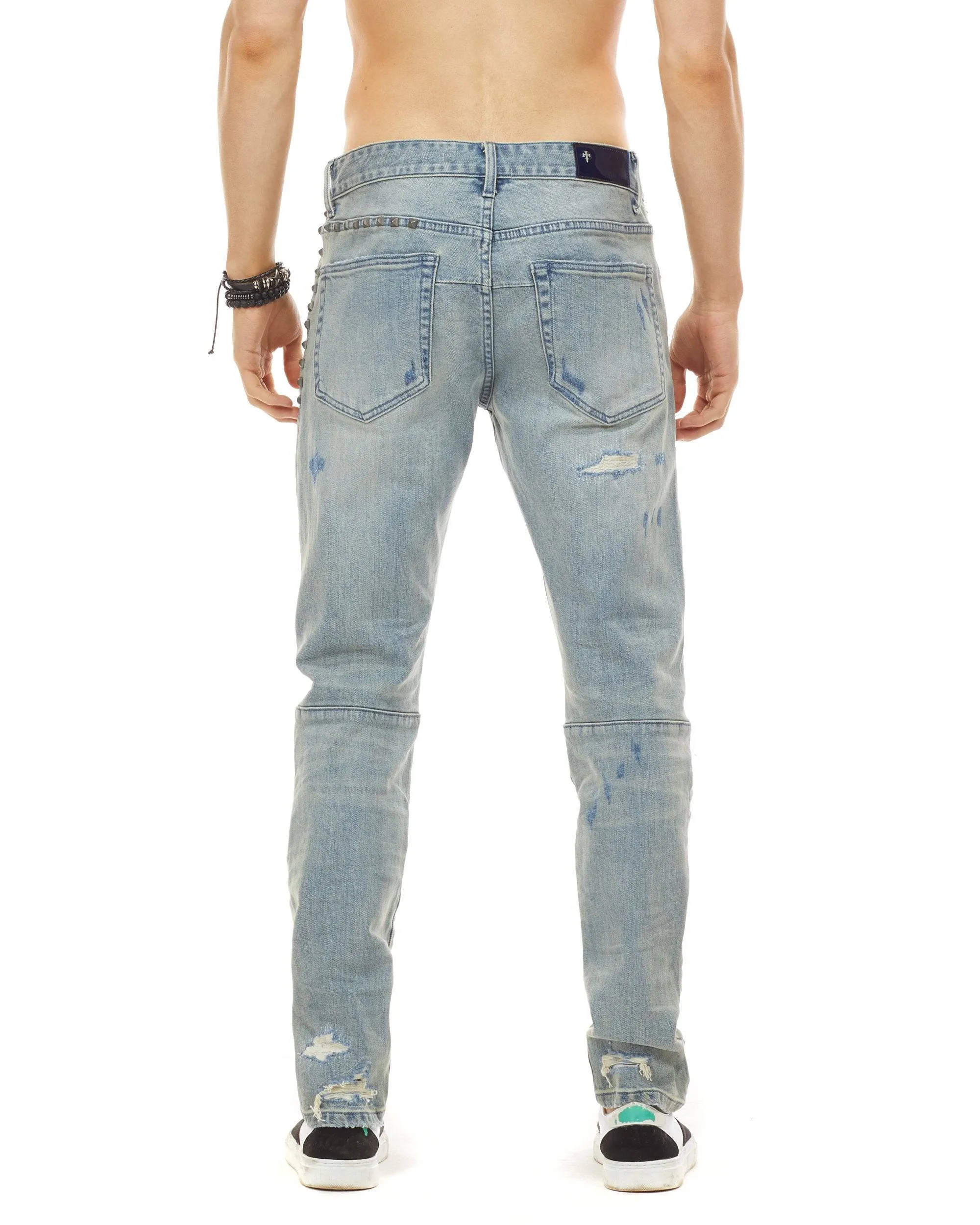 Bleunoir Antique Stud Jeans - Henry Blue