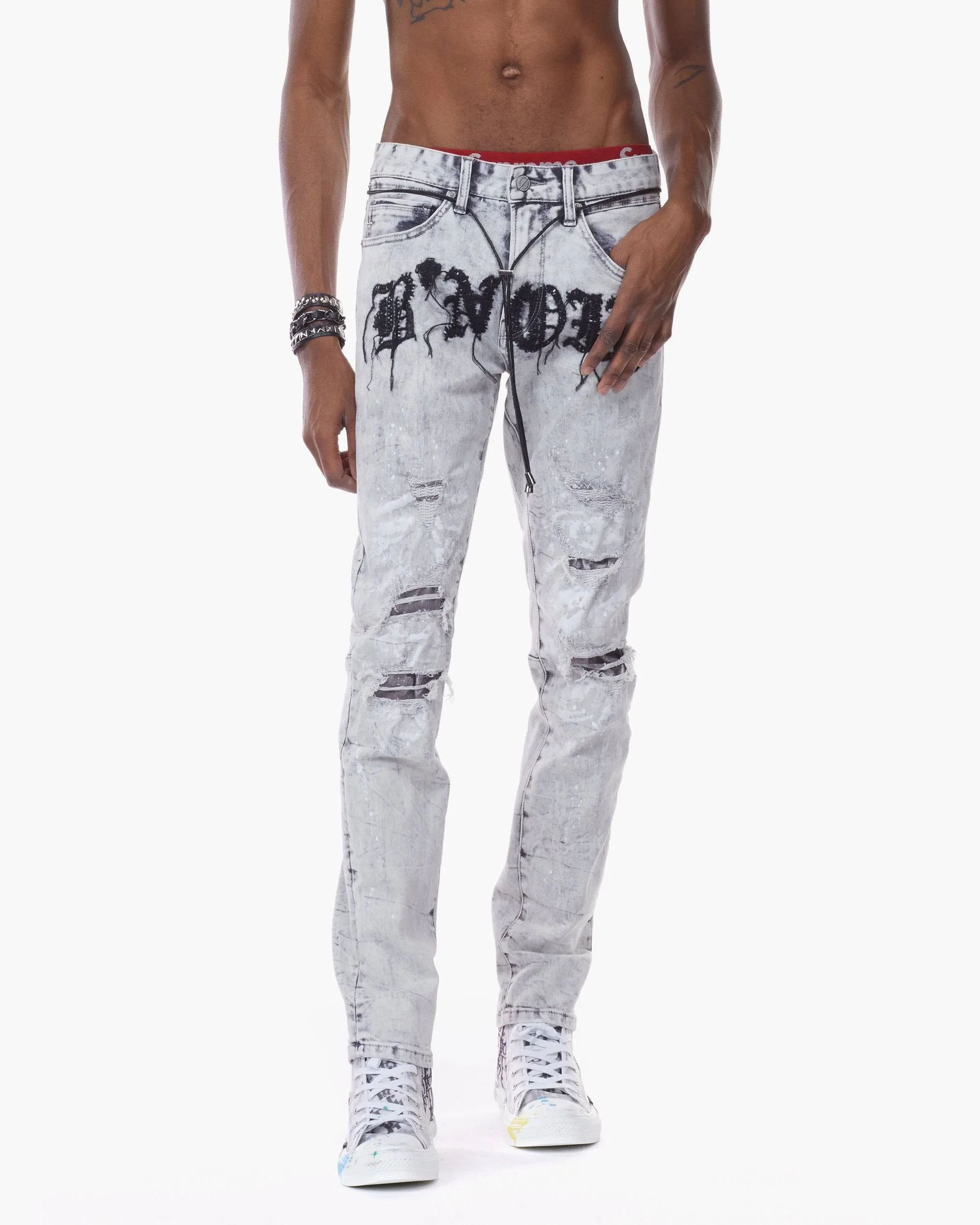 Bleunoir Crotch Logo Ripoff Jeans - Cloudy Grey