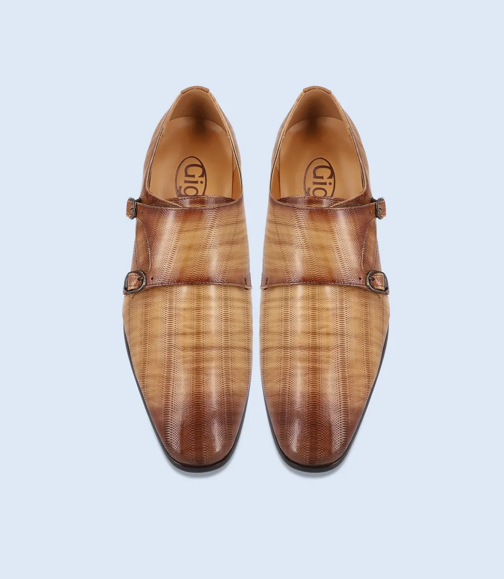 BM4156-KHAKI-Men Formal Slip-on's