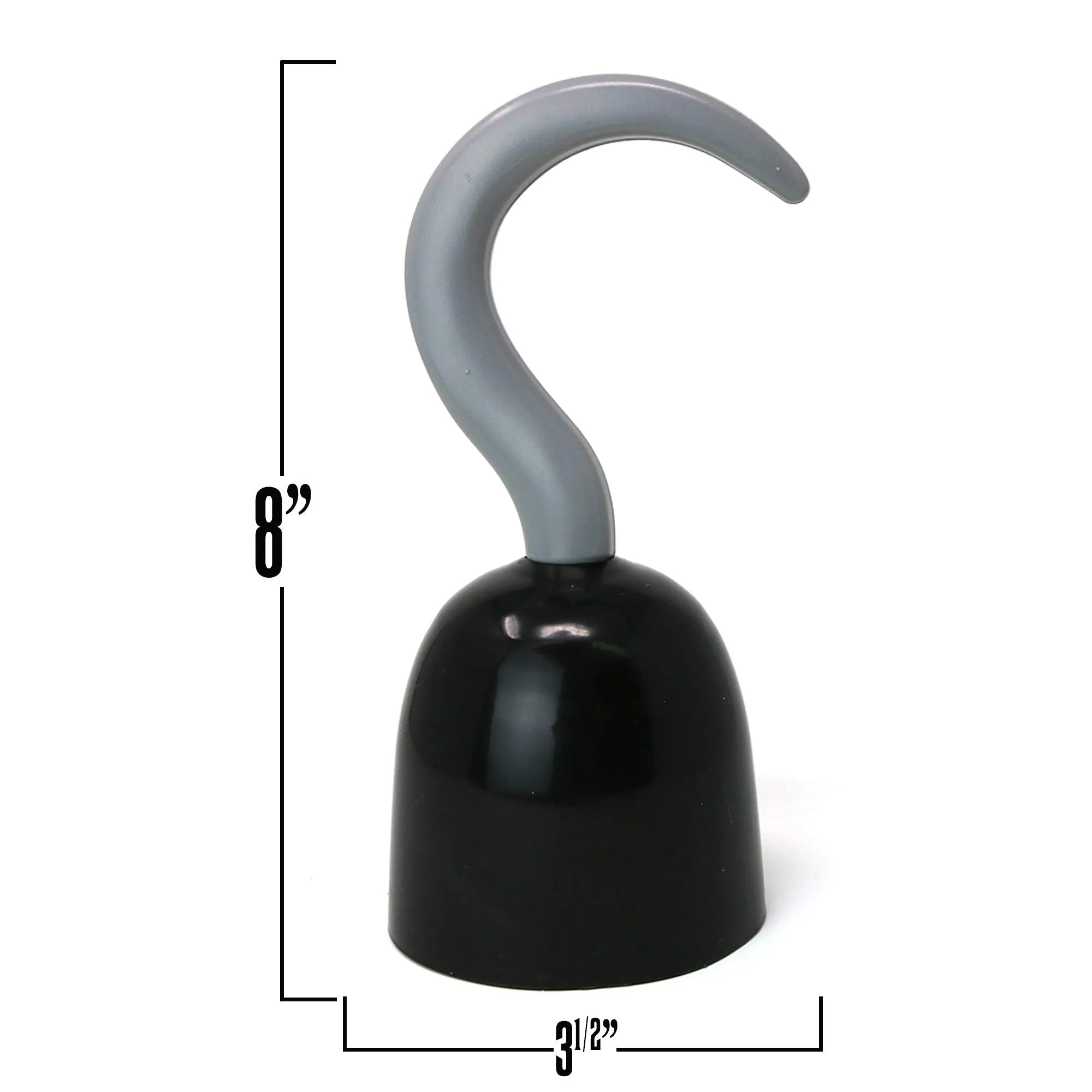 Captain Hook Costume Accessories - Plastic Hook Pirate Costume Accessory - 1 Piece Black