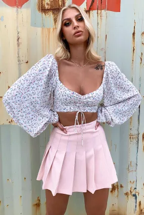 Chantelle Crop - White Floral