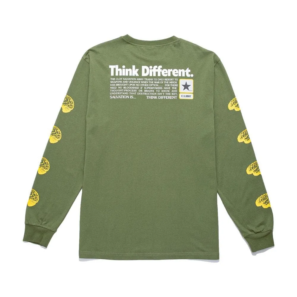 CLOT TEE BRAIN LS TEE-GREEN