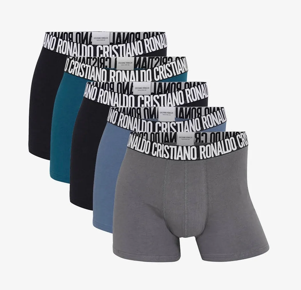 CR7 Men's Trunk 5-Pack Cotton Blend Trunks