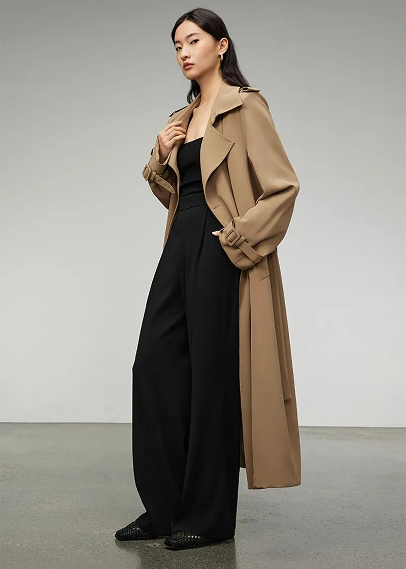 Daphne Khaki Double Breasted Trench Coat