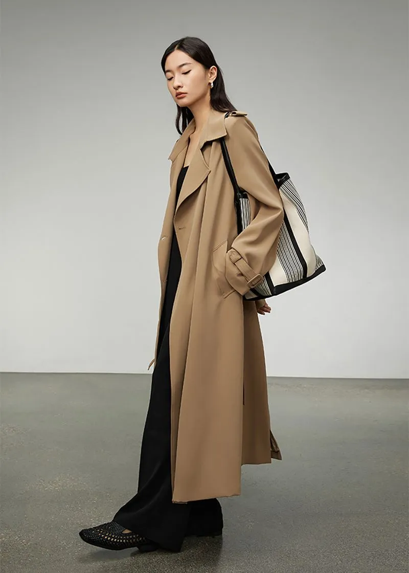 Daphne Khaki Double Breasted Trench Coat