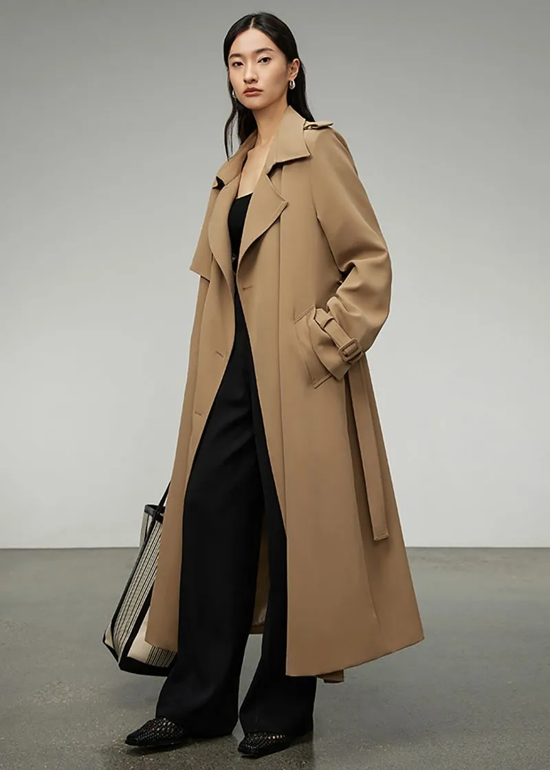 Daphne Khaki Double Breasted Trench Coat