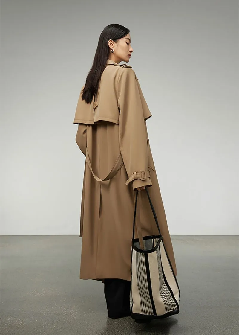 Daphne Khaki Double Breasted Trench Coat