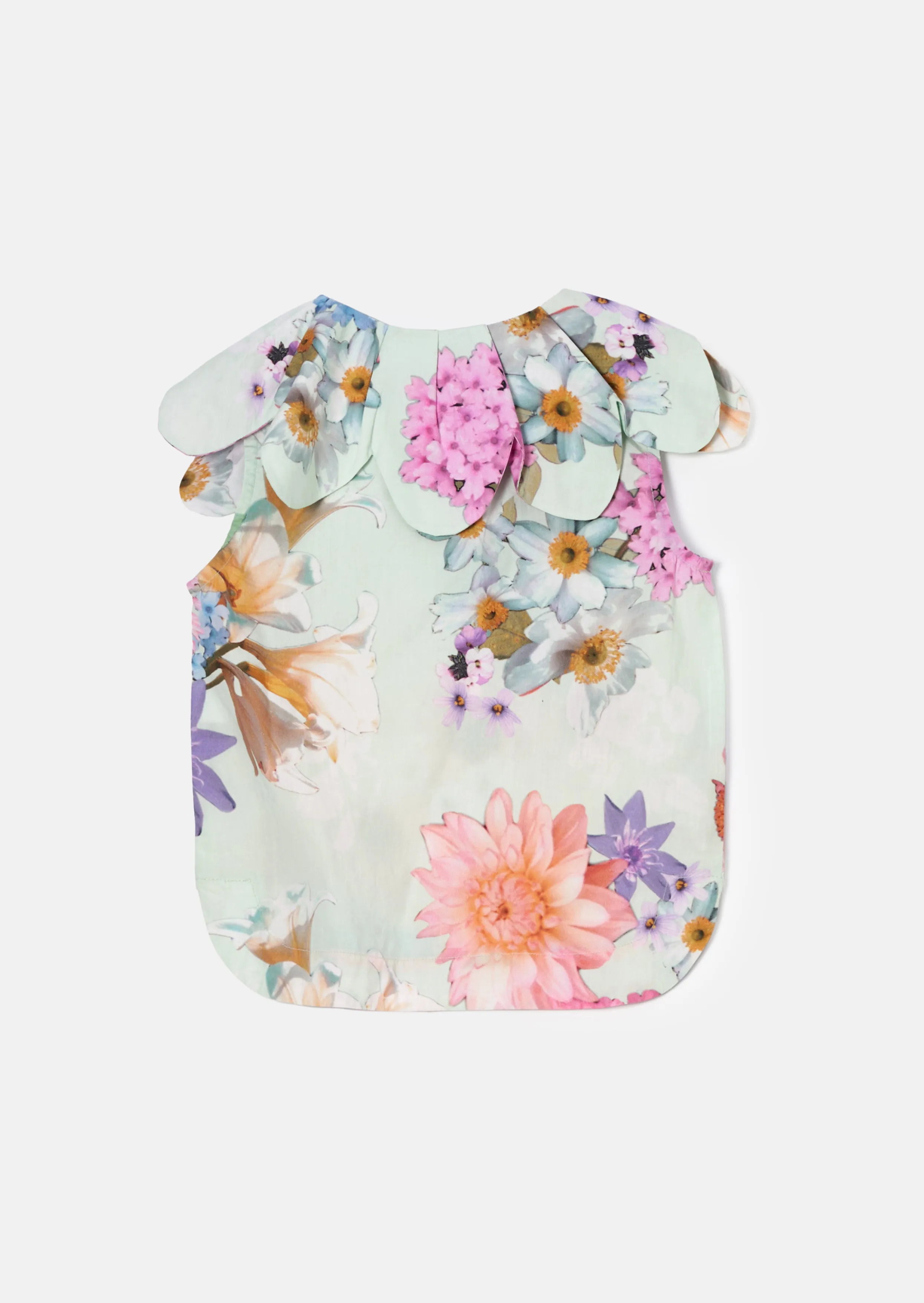 Darcy Mint Petal Collar Top