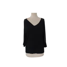 DKNY Black Sheer Shoulders Shirt | Like New |