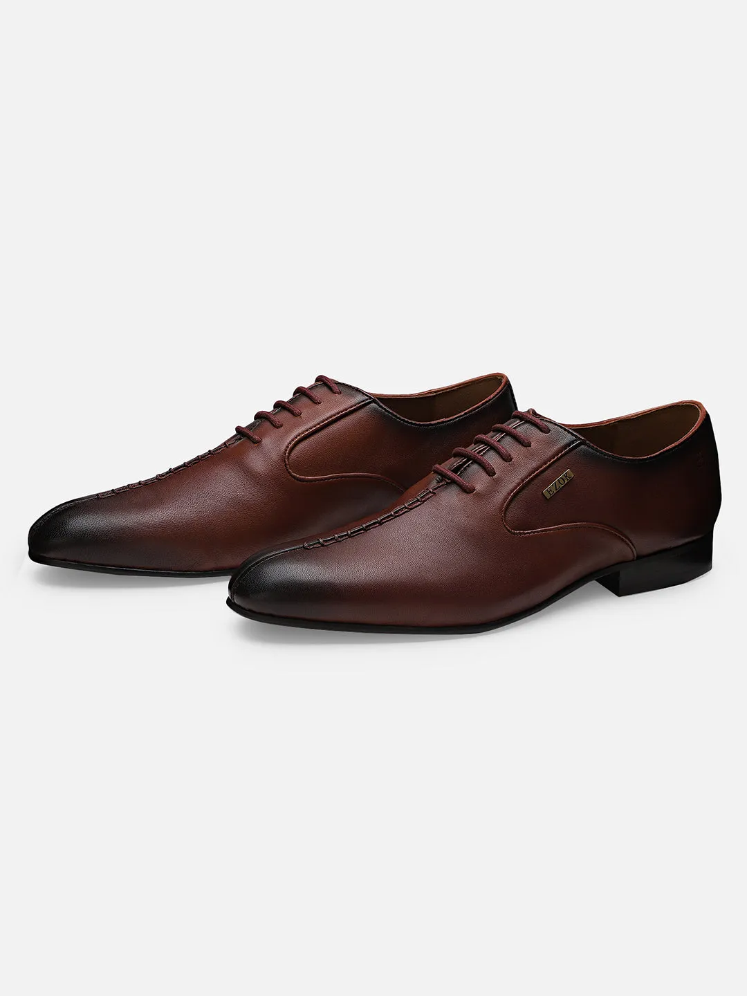 Ezok Men Bordo Leather Formal Shoes