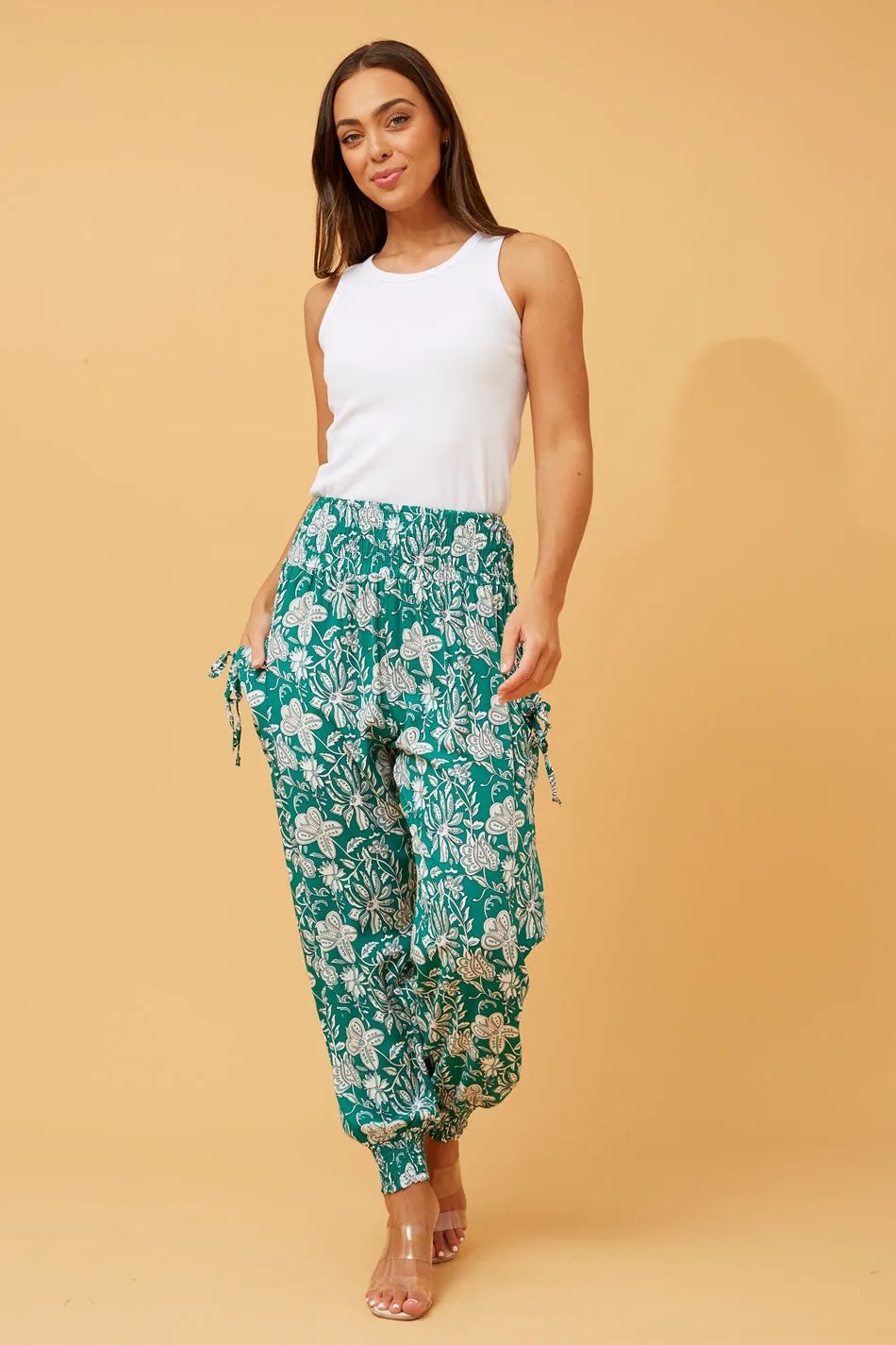 FLORAL PRINT BOHO HAREM PANTS