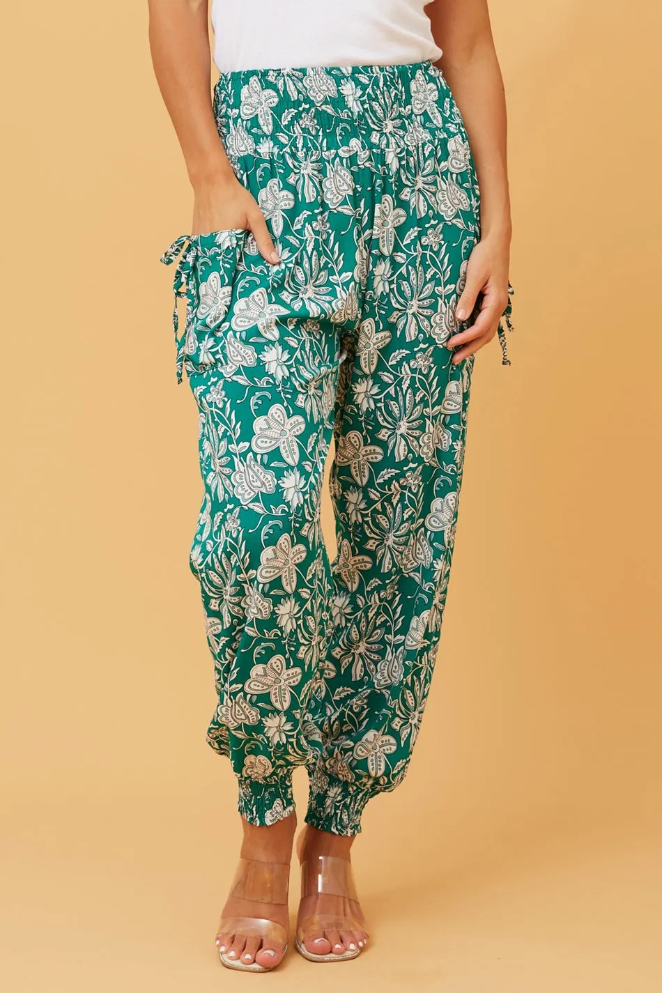 FLORAL PRINT BOHO HAREM PANTS