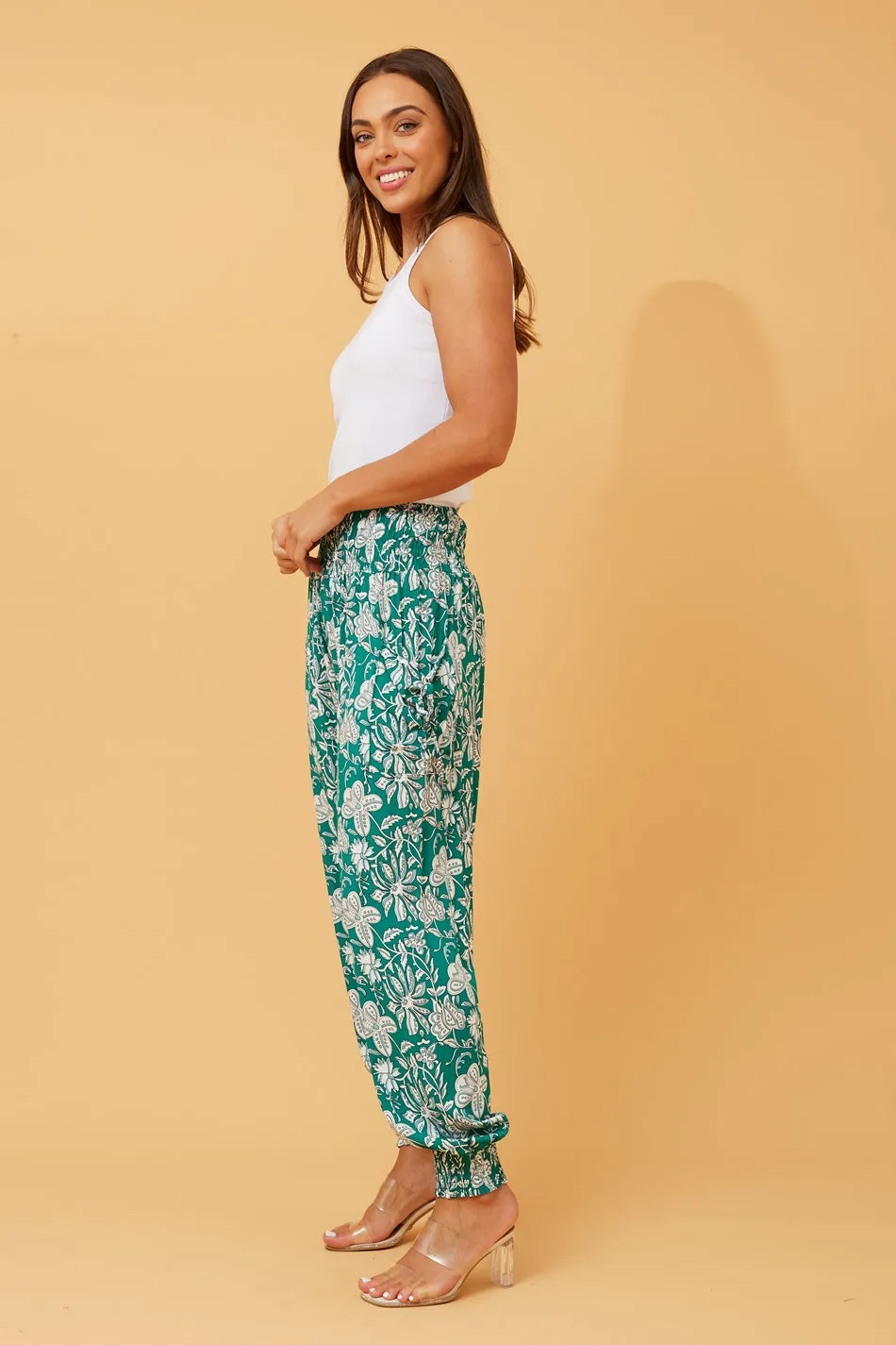 FLORAL PRINT BOHO HAREM PANTS