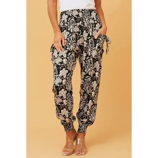 FLORAL PRINT BOHO HAREM PANTS