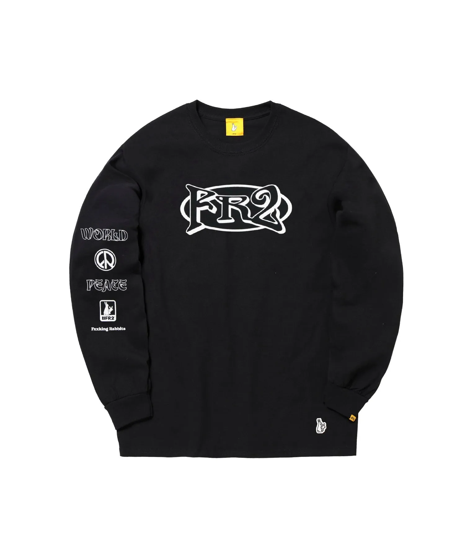 #FR2 WORLD PEACE L/S T-SHIRT-BLACK