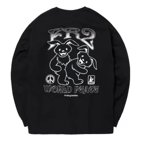 #FR2 WORLD PEACE L/S T-SHIRT-BLACK