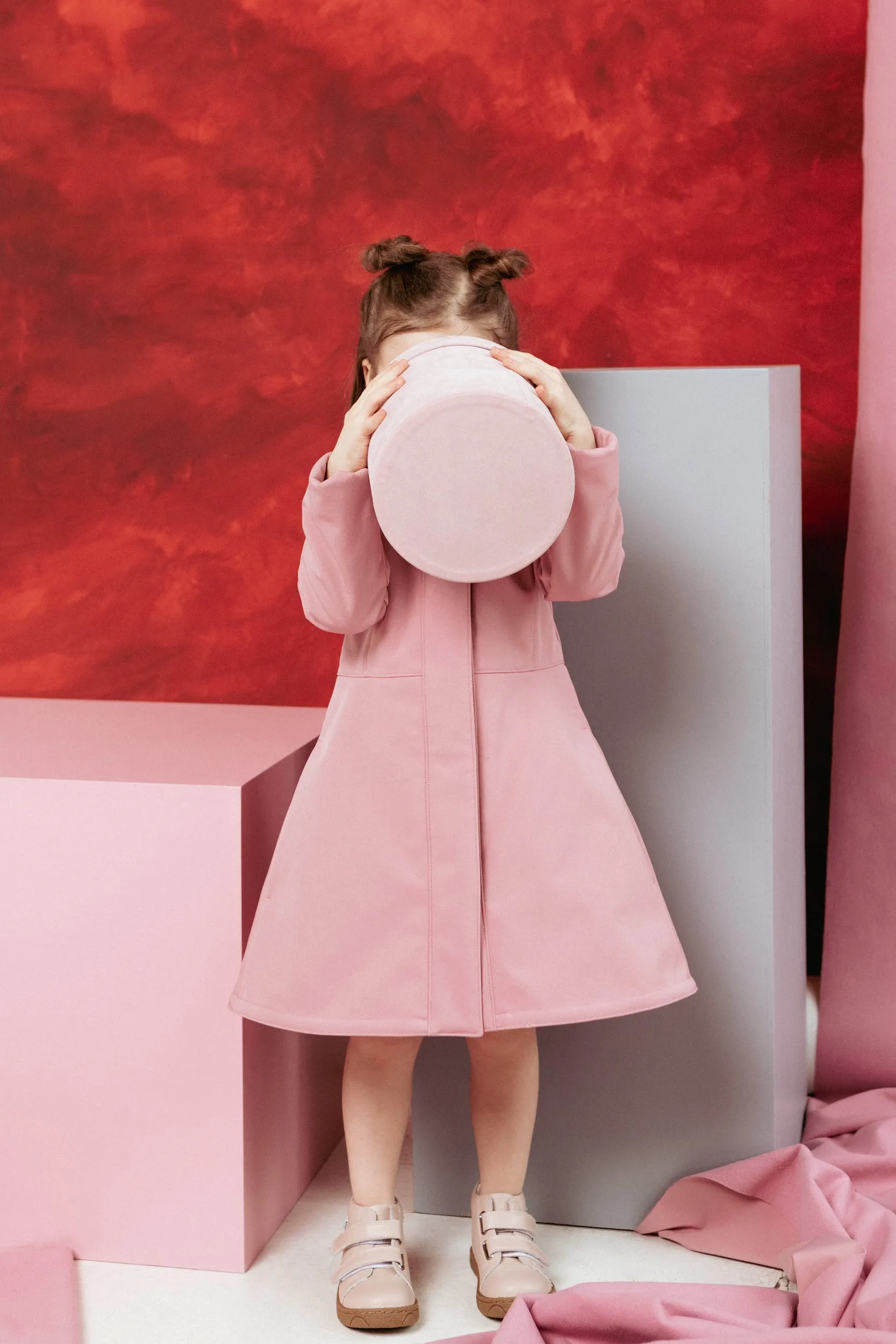 Girls' Pink Coat with Hood | 'Camille Pink'