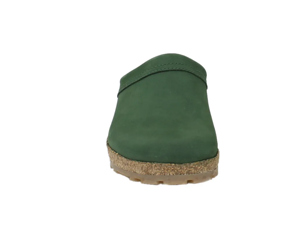 Haflinger Leather Clogs Malmo Green