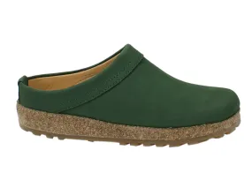 Haflinger Leather Clogs Malmo Green