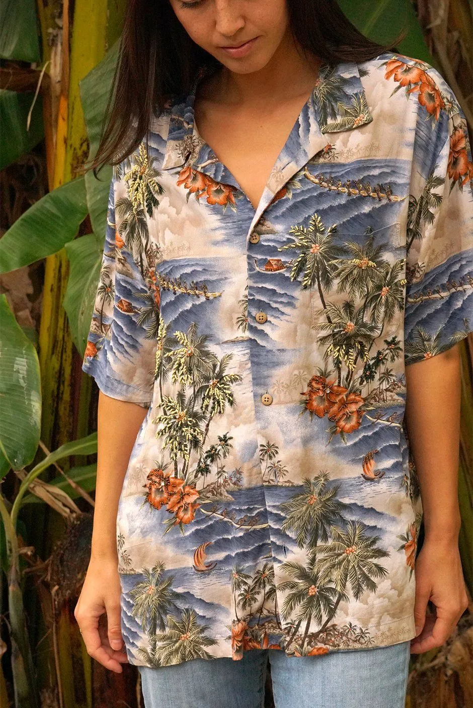 Hawaiian Kai Shirt // Beaded Island Breeze