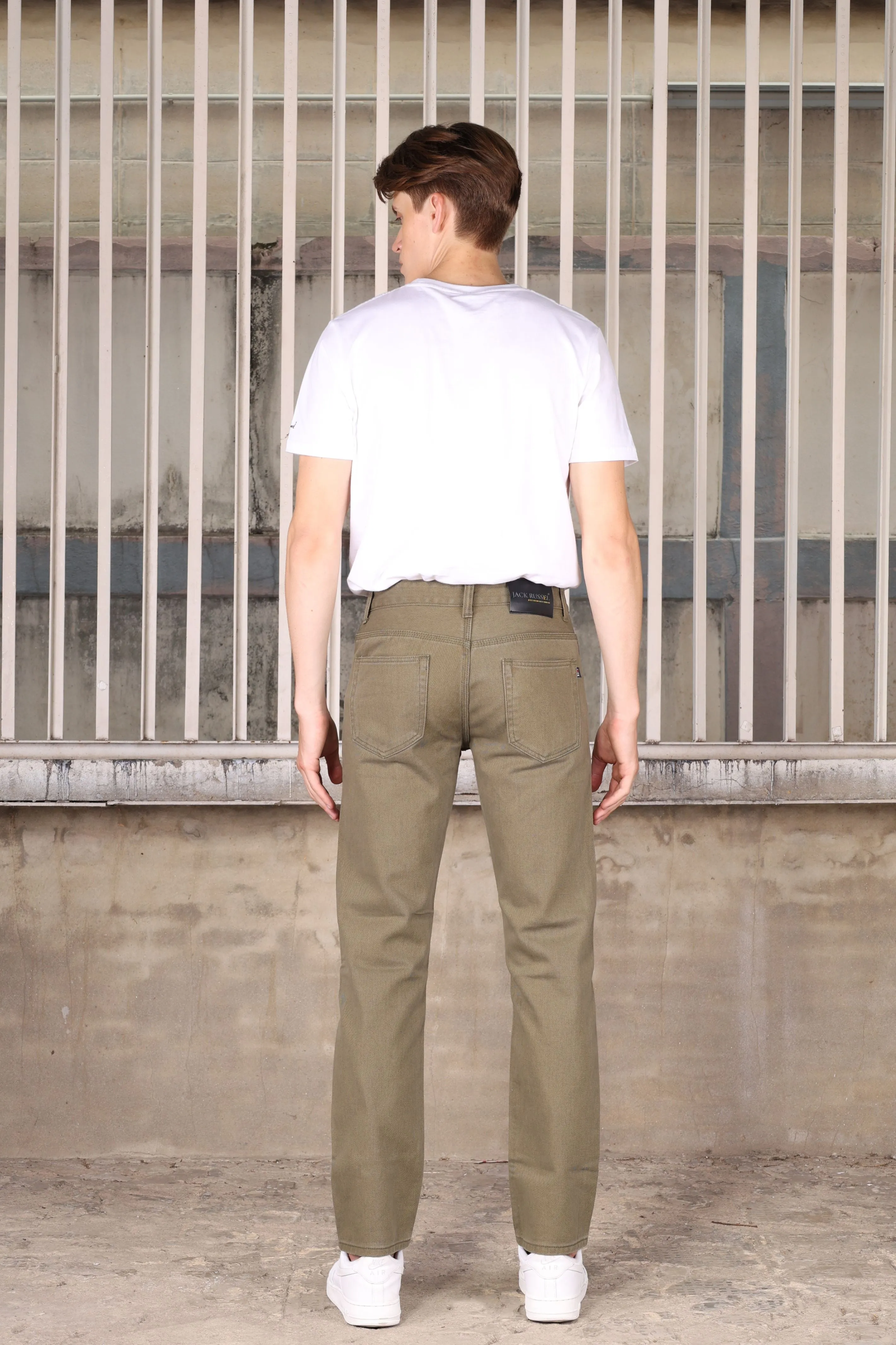 JACK RUSSEL MEN CHINO STRAIGHT FIT GREEN J-1191/GN 