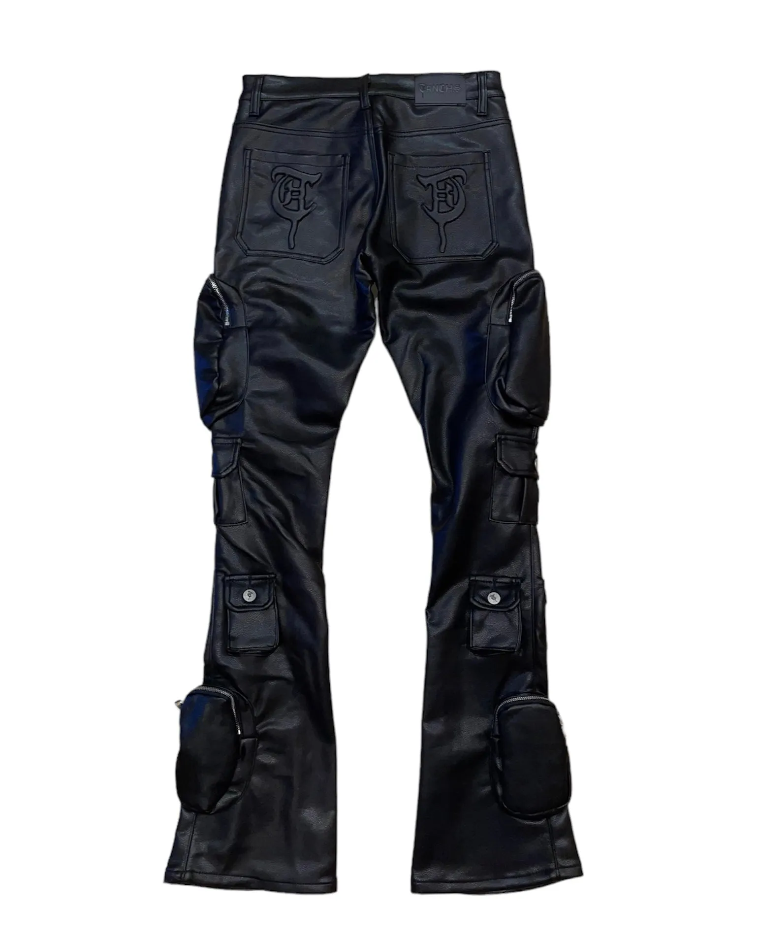 Khurasan Leather Stacked Jeans