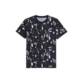 Kids Psycho Bunny Bagh Aop Tee (Black)