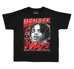 Kids Red Thunder 4 Shirt - Menace - Black