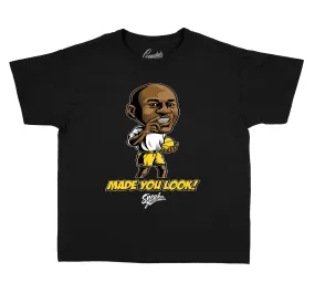 Kids University Gold 9 Shirt -Made You Look  - Black