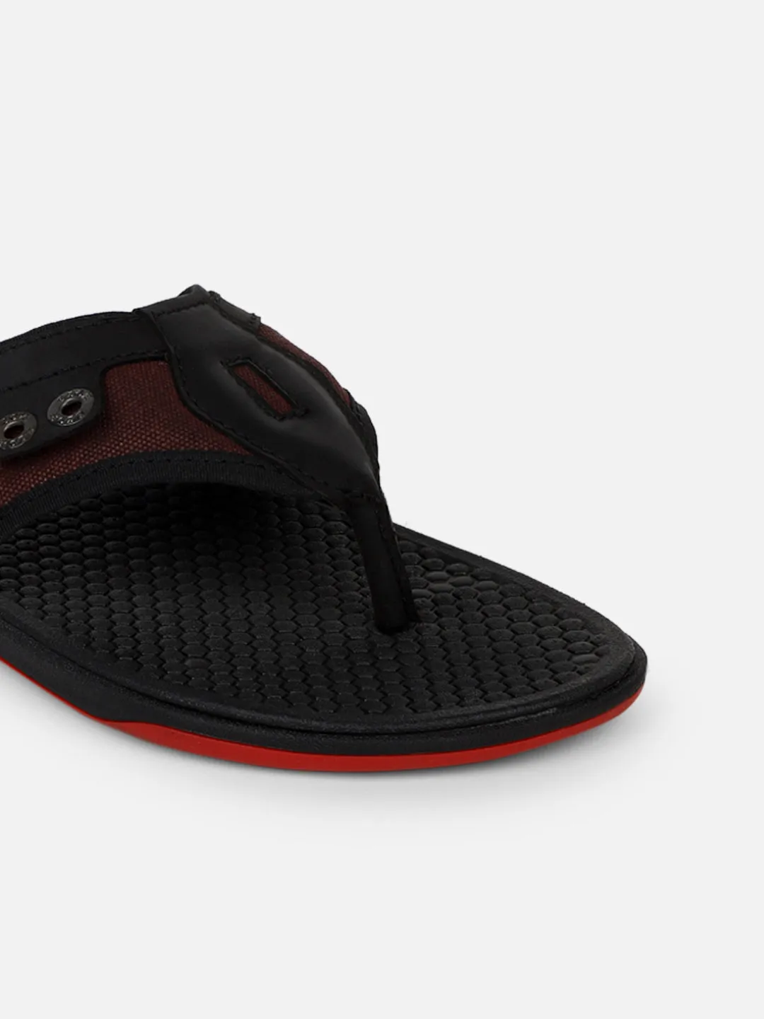 Leather flipflops for men (black)